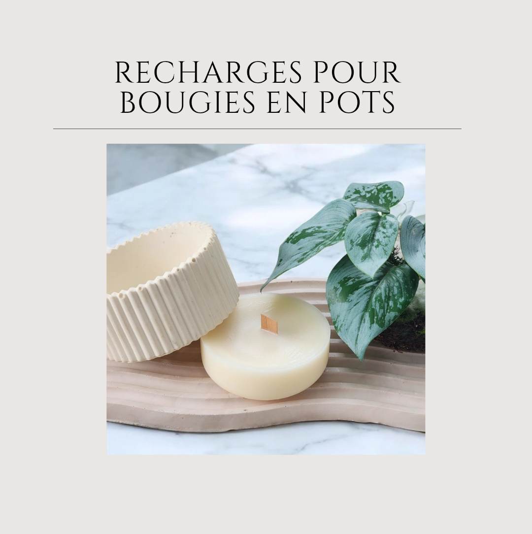 Recharges pour bougies en pots