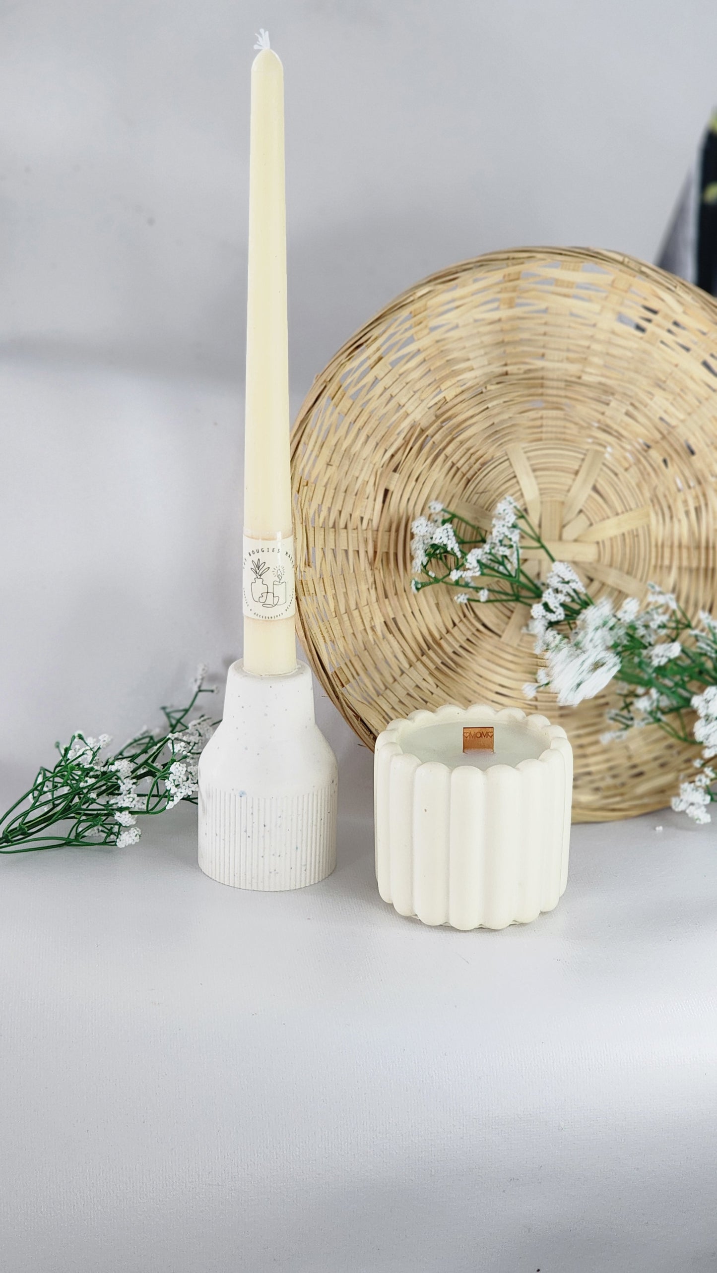 VASE & BOUGEOIR 2/1 - Les bougies Maeco