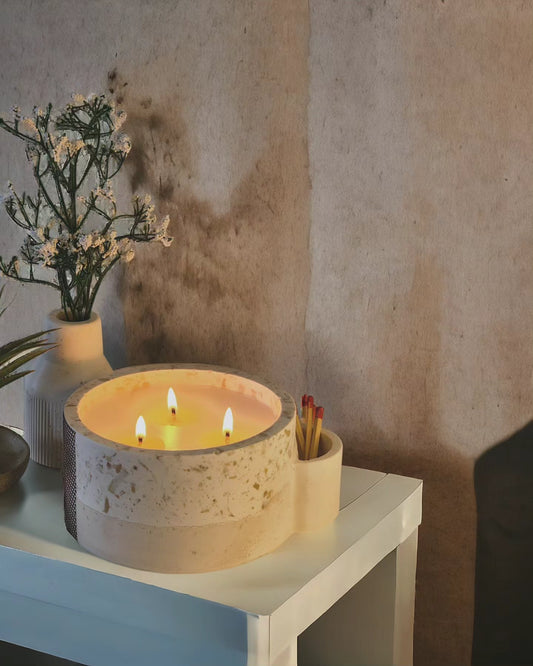 Bougies 3 mèches. 12 oz - Les bougies Maeco