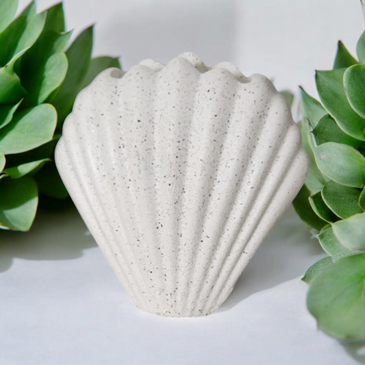 Vase coquillage silver grey granite - Les bougies Maeco