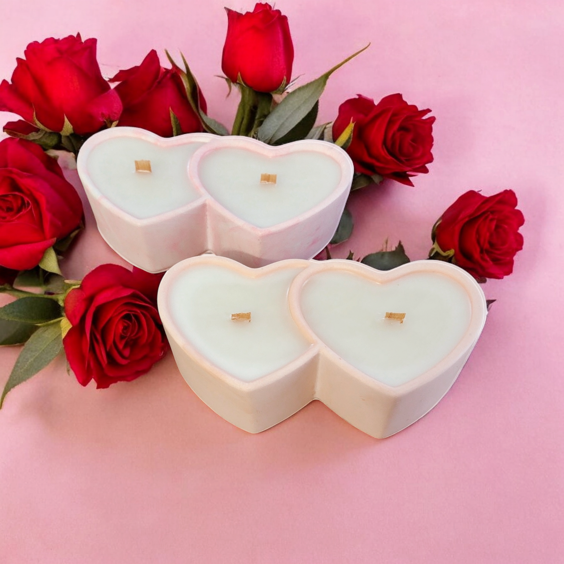 Bougies Doubles coeurs - Les bougies Maeco