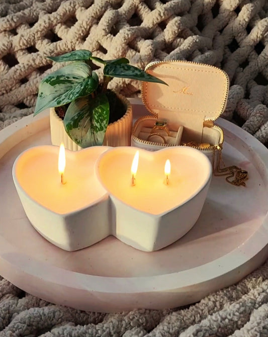 Bougies Doubles coeurs - Les bougies Maeco