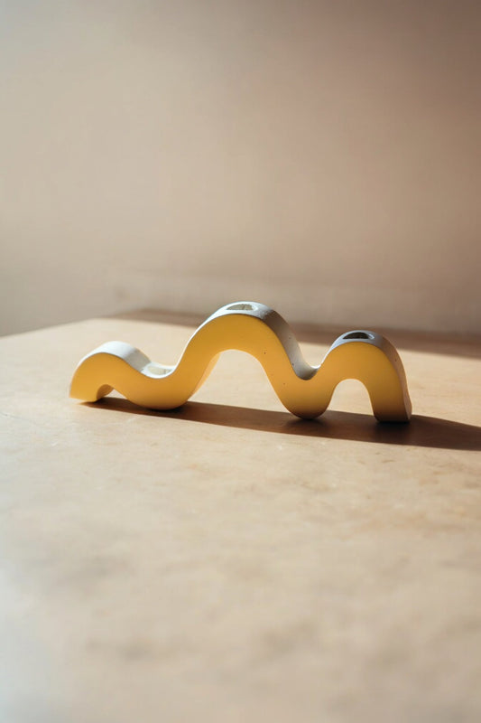 Bougeoir 3 vagues - Les bougies Maeco