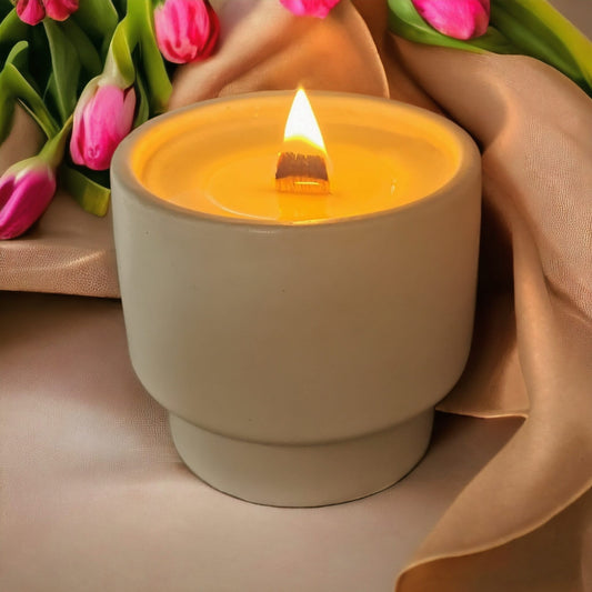 Bougie Élise + mèches crépitantes - Les bougies Maeco