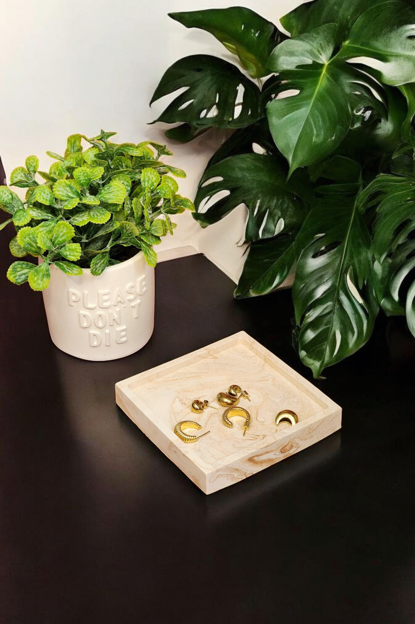 Plateau caré personnalisé - Les bougies Maeco