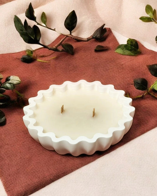 Bougie 2 mèches nervuré - Les bougies Maeco